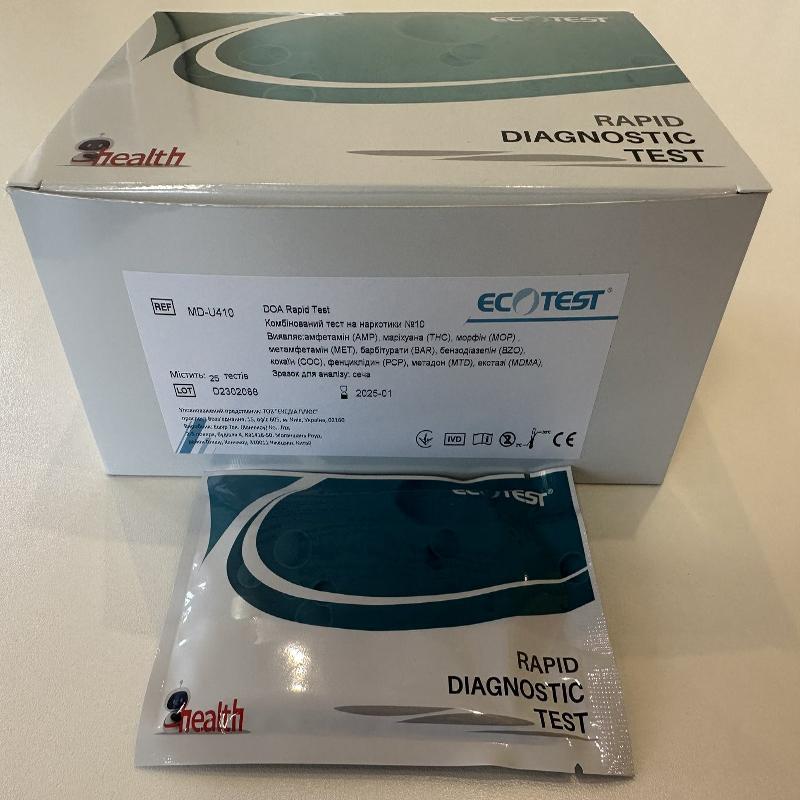 Комбінований тест на наркотики №10, MD-U410 (крапельний метод)